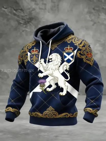 Unisex Scotland We’ll Be Coming 2026 Football Lover Printed Long-Sleeve Waffle Sweatshirt