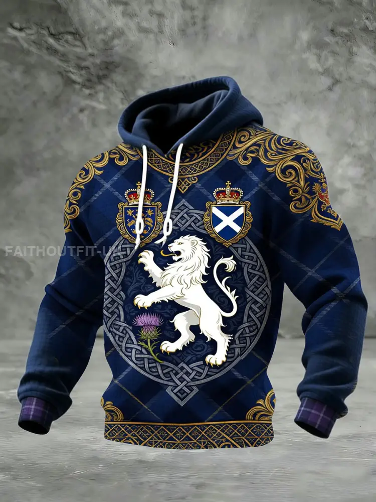 Unisex Scotland We’ll Be Coming 2026 Football Lover Printed Long-Sleeve Waffle Sweatshirt