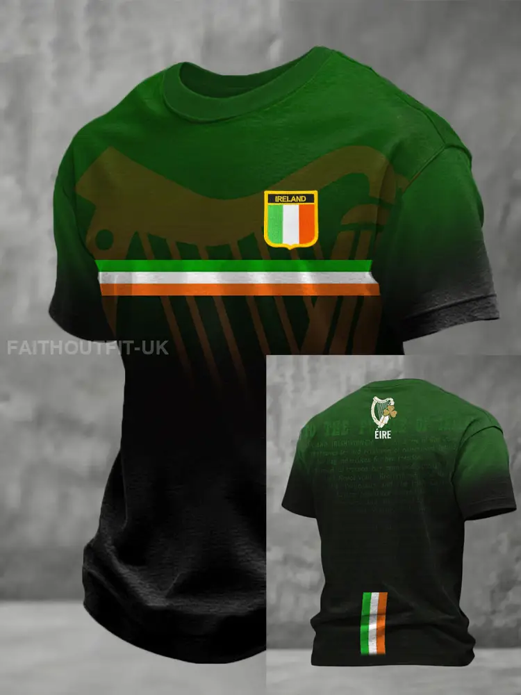 Men’s Ireland Football Lover COYBIG Printed T-shirt