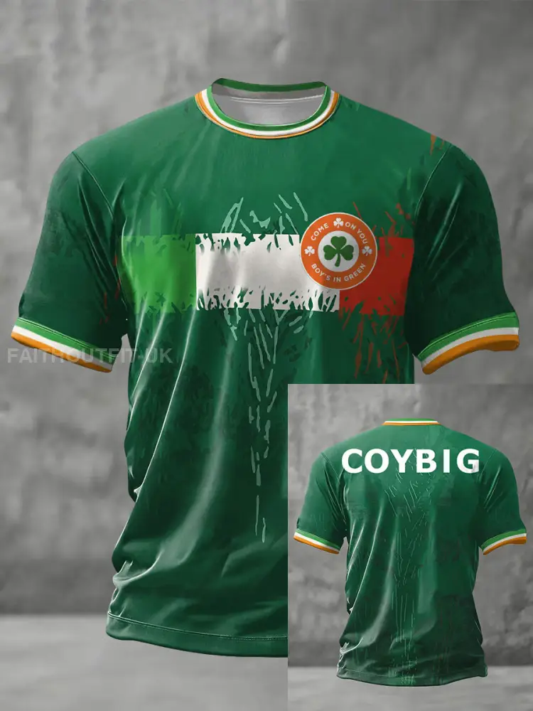 Men’s Ireland Football Lover COYBIG Printed T-shirt