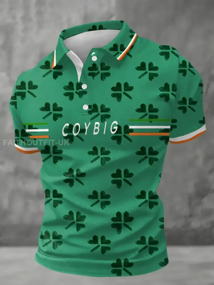 Men’s Ireland Football Lover COYBIG Printed Casual Tops
