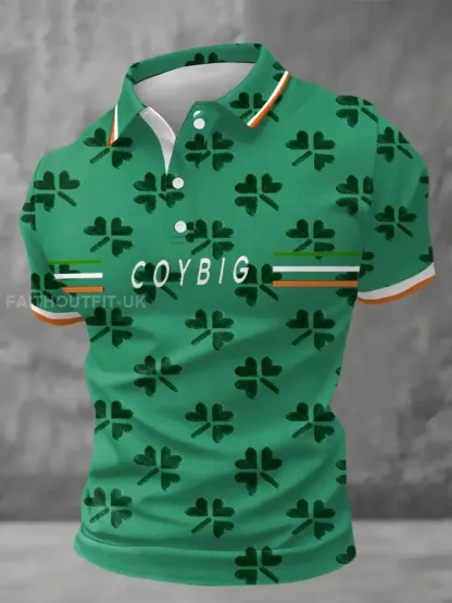 Men’s Ireland Football Lover COYBIG Printed Casual Tops