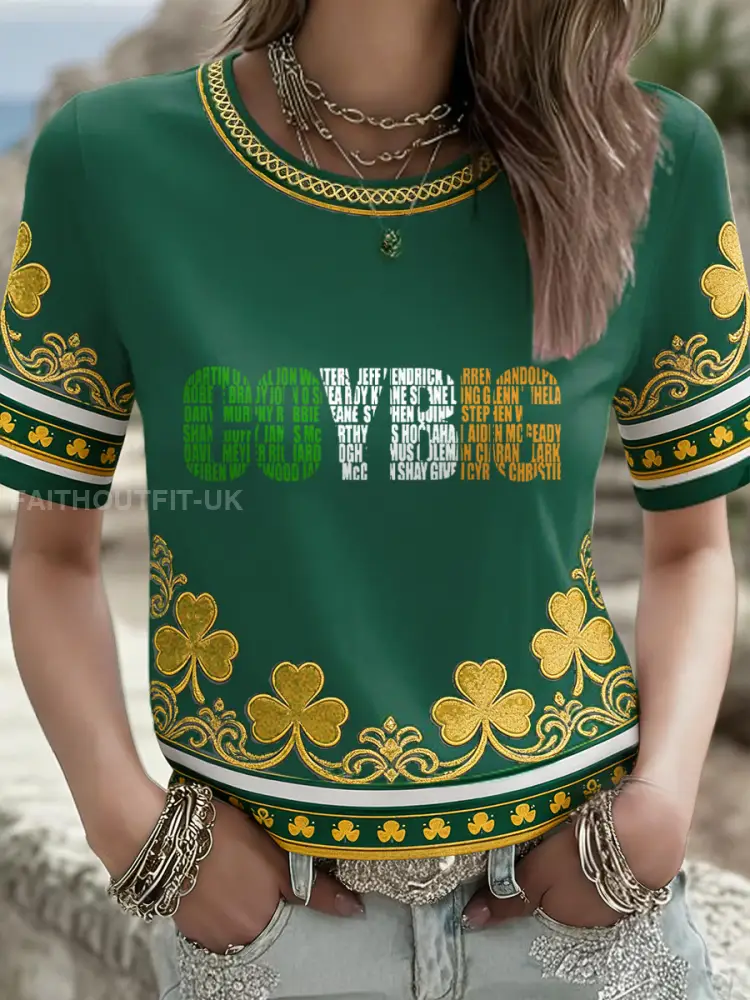 Women’s Ireland Football Lover COYBIG Printed T-shirt