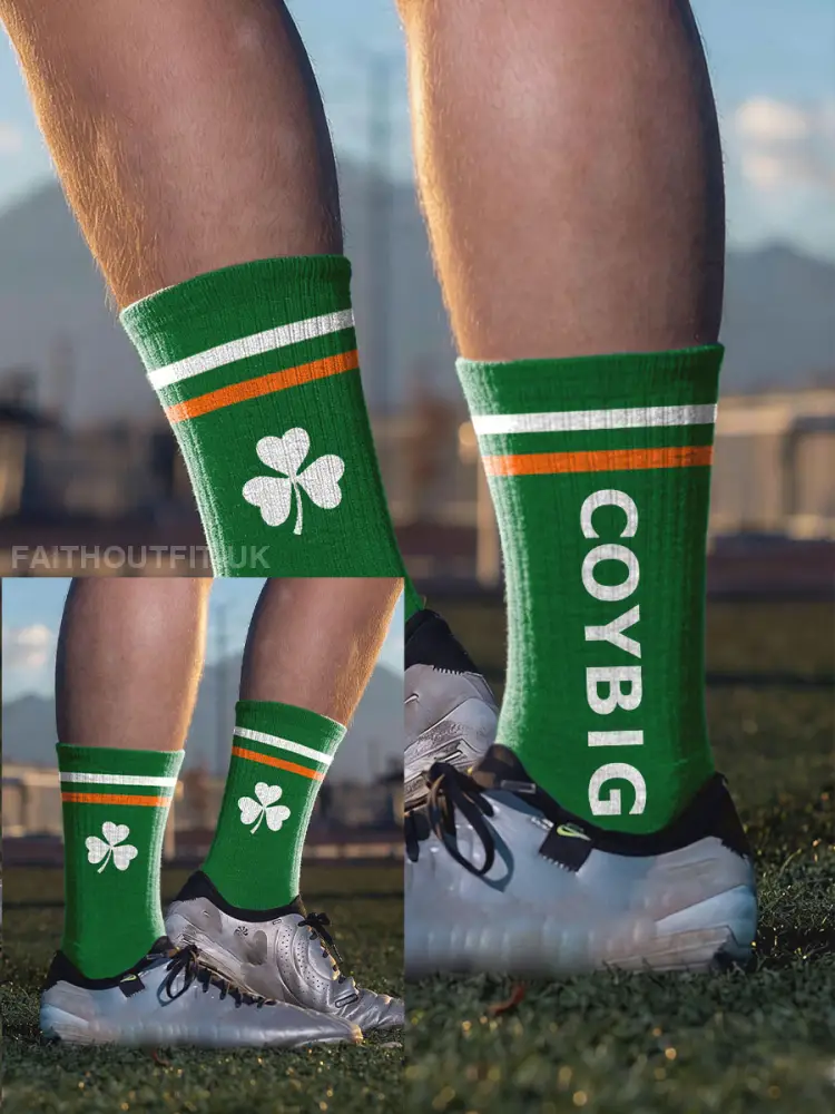 Ireland Football Lover COYBIG Printed Socks - Green · ONE