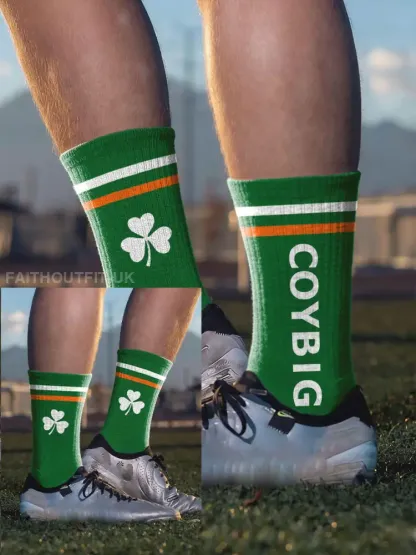 Ireland Football Lover COYBIG Printed Socks - Green · ONE