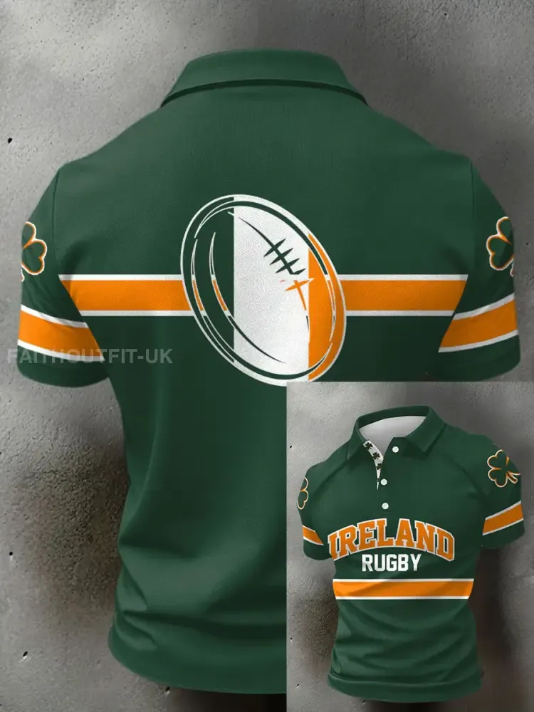 Men’s Ireland Rugby Lover Printed Casual Tops