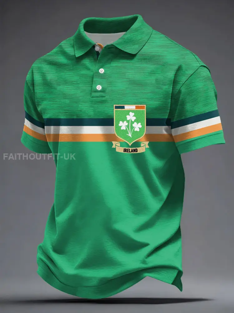 Men’s Ireland Rugby Lover Printed Casual Tops