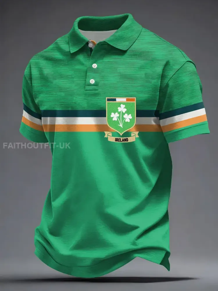 Men’s Ireland Rugby Lover Printed Casual Tops