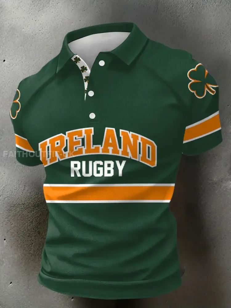 Men’s Ireland Rugby Lover Printed Casual Tops
