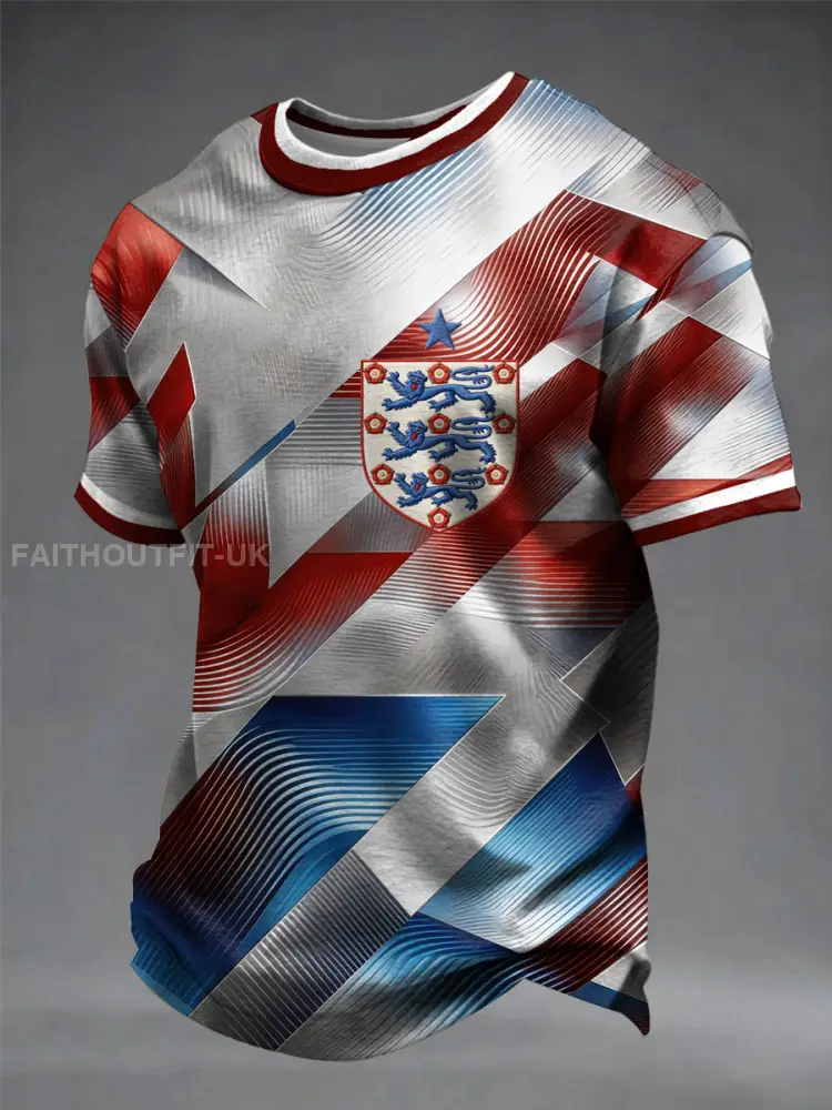 Men’s UK Football Lover England Printed short sleeves t-shirt