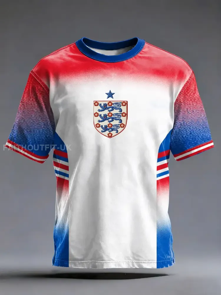 Men’s UK Football Lover England Printed short sleeves t-shirt