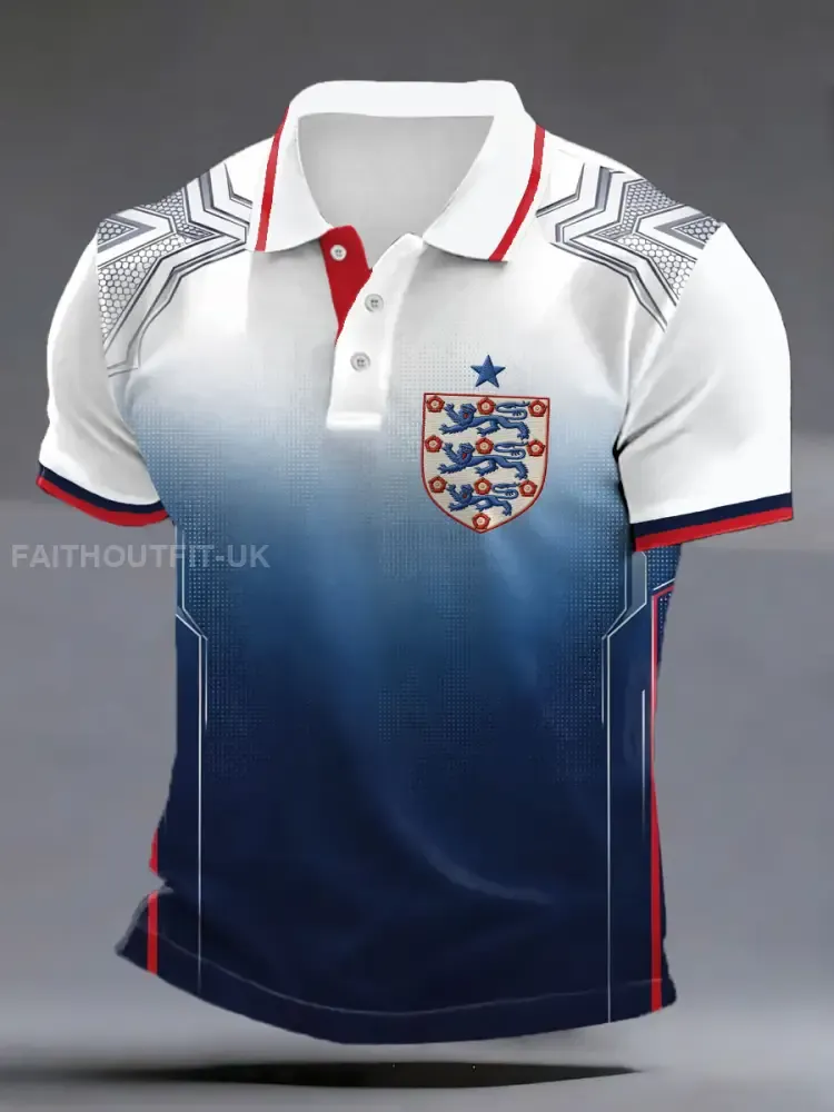 Men’s UK Football Lover England Printed polo shirt