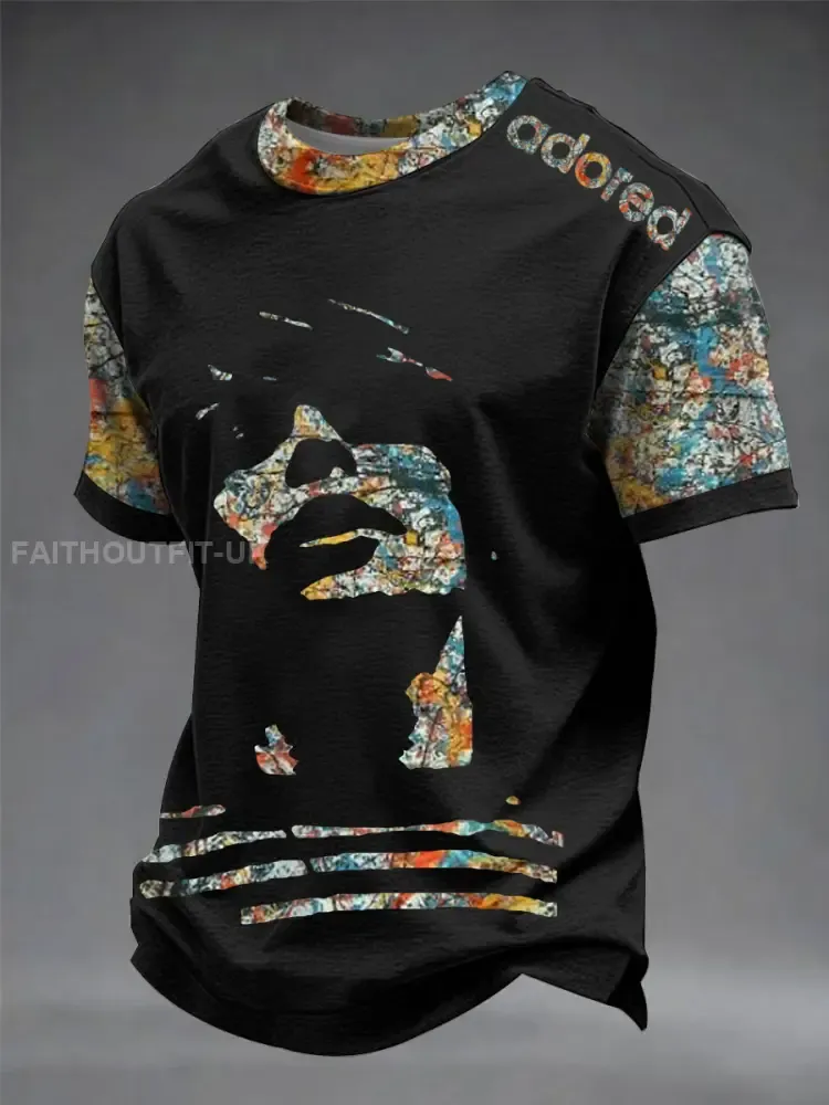 Men’s Lemon Roses Music Lover Printed short sleeves t-shirt