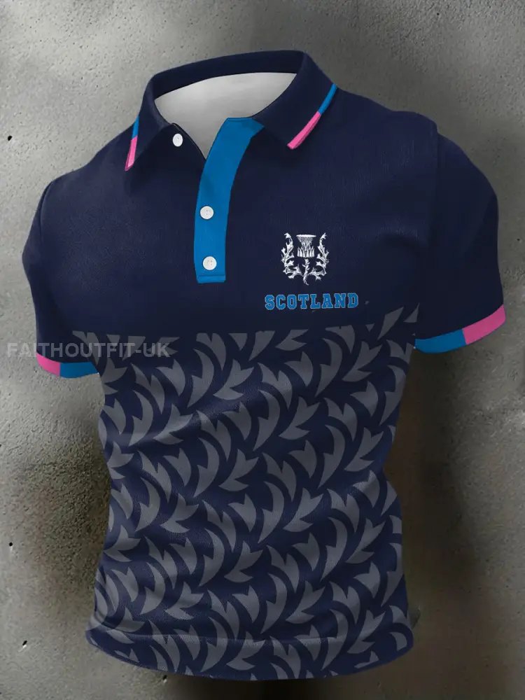 Men’s Scotland Rugby Lover Printed Casual Tops