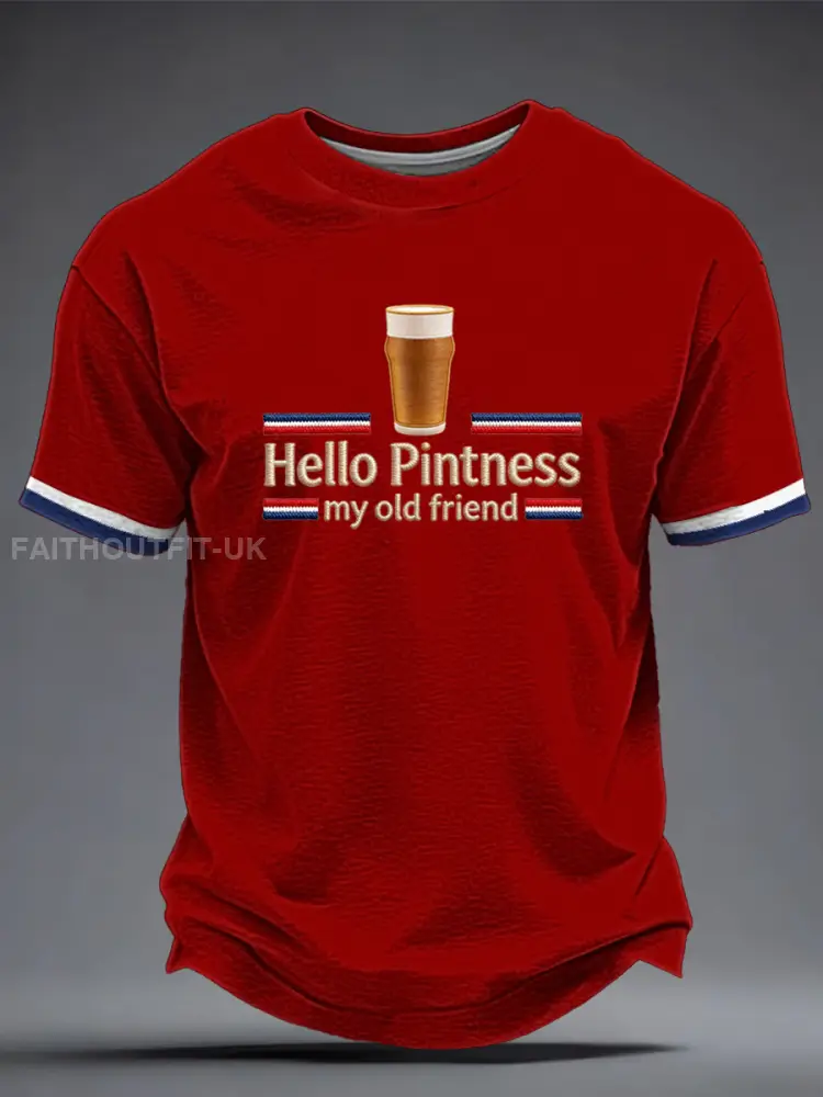 Men’s Hello Pintness My Old Friend Printed T-shirt