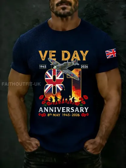 Men’s Victory In Europe Day Waffle Short Sleeve