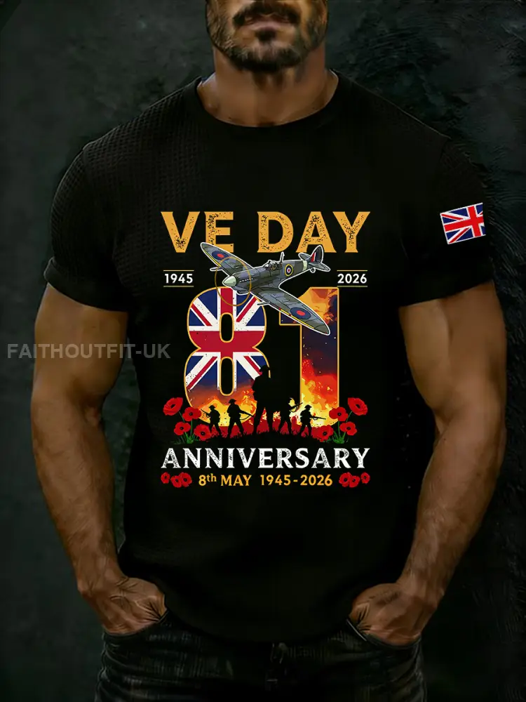 Men’s Victory In Europe Day Waffle Short Sleeve