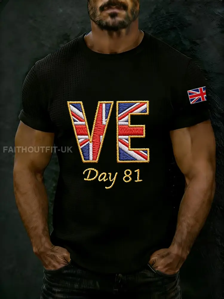 Men’s Victory In Europe Day Waffle Short Sleeve