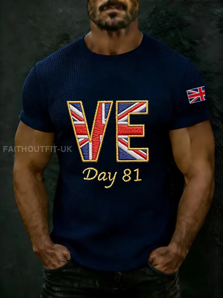 Men’s Victory In Europe Day Waffle Short Sleeve