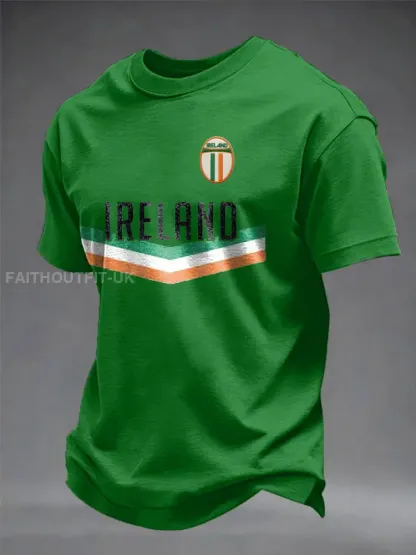 Men’s Ireland Rugby Lover Printed imitation cotton short-sleeved T-shirt