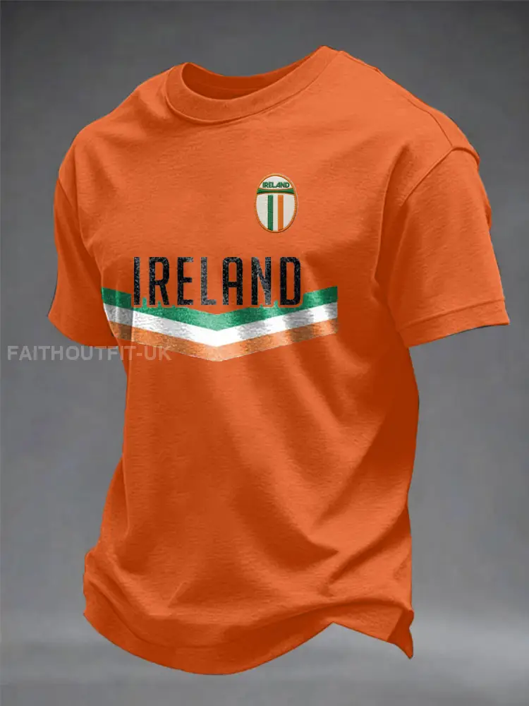 Men’s Ireland Rugby Lover Printed imitation cotton short-sleeved T-shirt