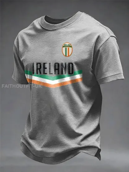 Men’s Ireland Rugby Lover Printed imitation cotton short-sleeved T-shirt