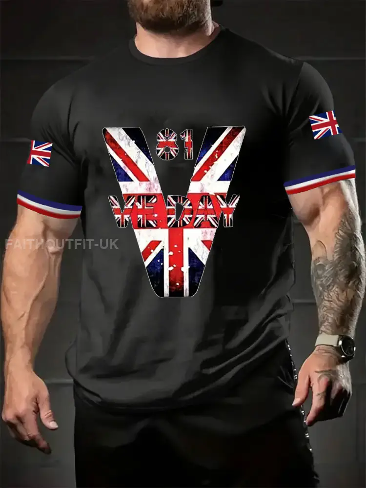 Men’s Victory In Europe Day Short Sleeves T-shirt