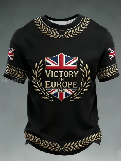 Men’s Victory In Europe Day Short Sleeves T-shirt