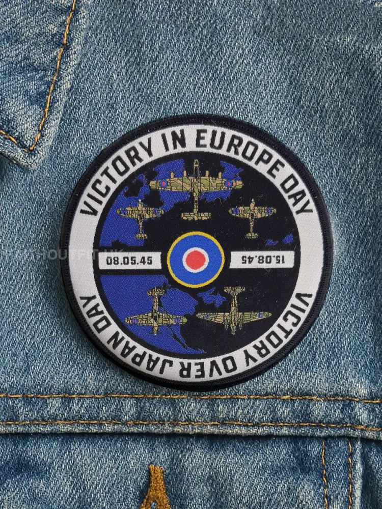 Unisex Victory In Europe Day Print Brooch - As picture · ONE