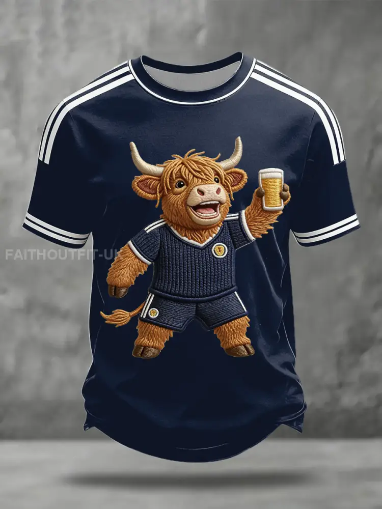 Men’s Scotland Football Tartan Army Art Print T-shirt