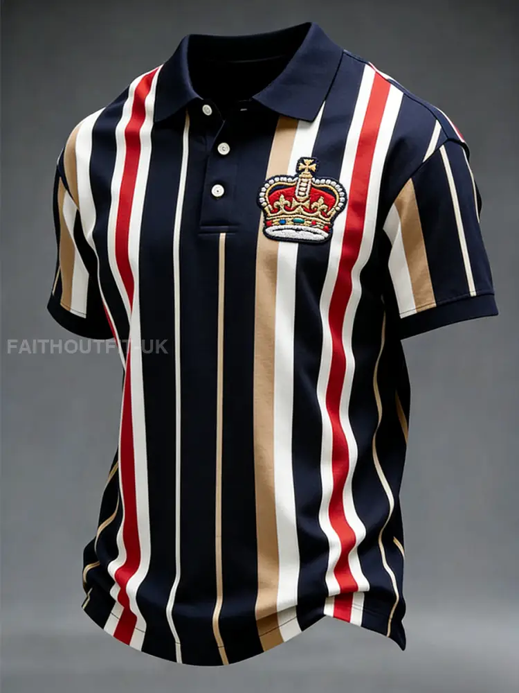 Men’s Casual Striped Print Shirt