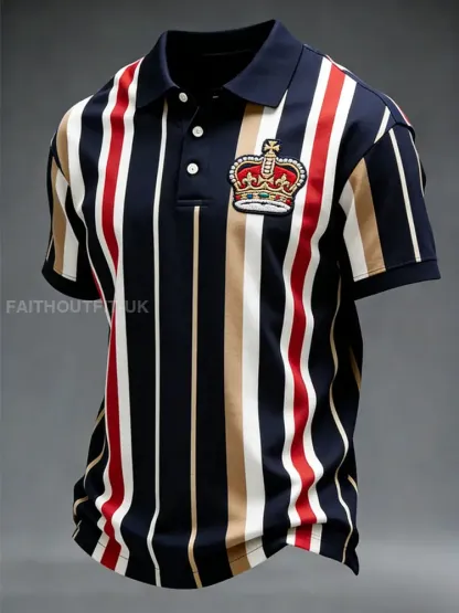 Men’s Casual Striped Print Shirt
