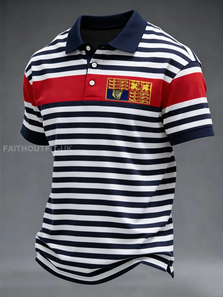 Men’s Casual Striped Print Shirt