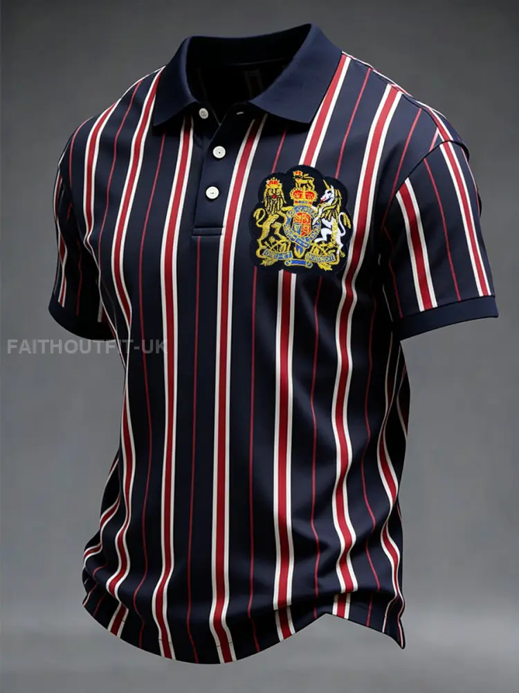 Men’s Casual Striped Print Shirt