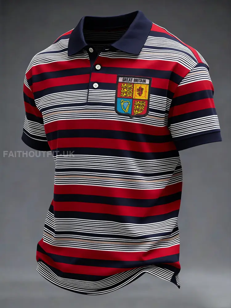Men’s Casual Striped Print Shirt
