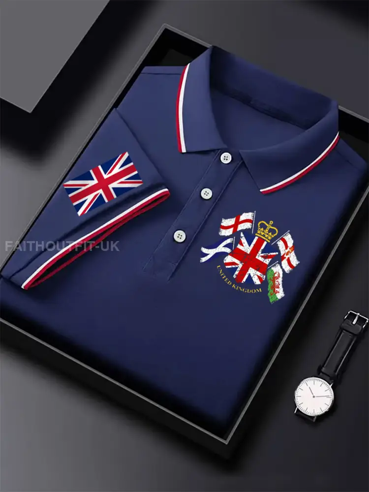 Men’s Vintage England Flag Casual Shirt