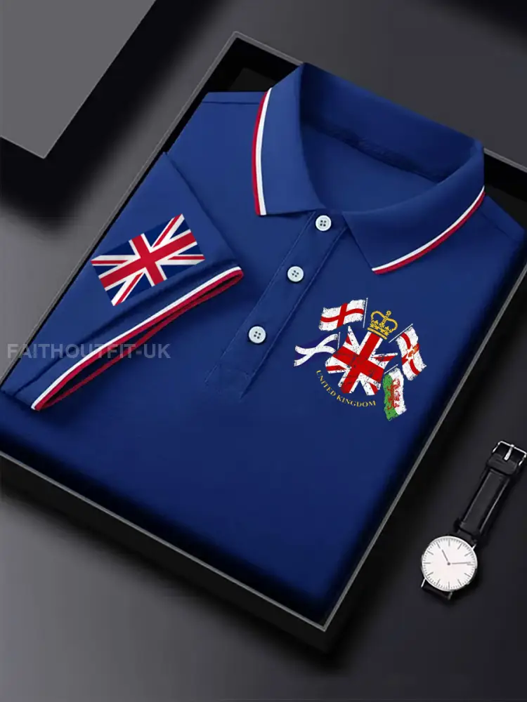 Men’s Vintage England Flag Casual Shirt