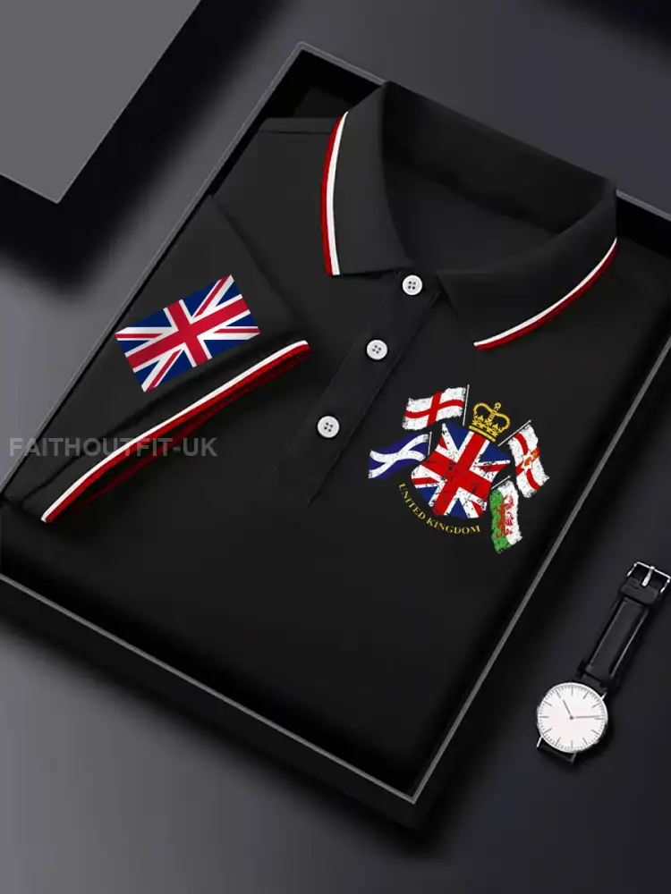 Men’s Vintage England Flag Casual Shirt