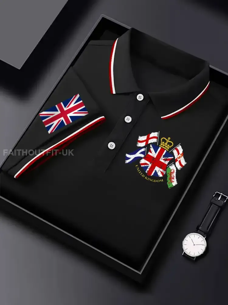 Men’s Vintage England Flag Casual Shirt