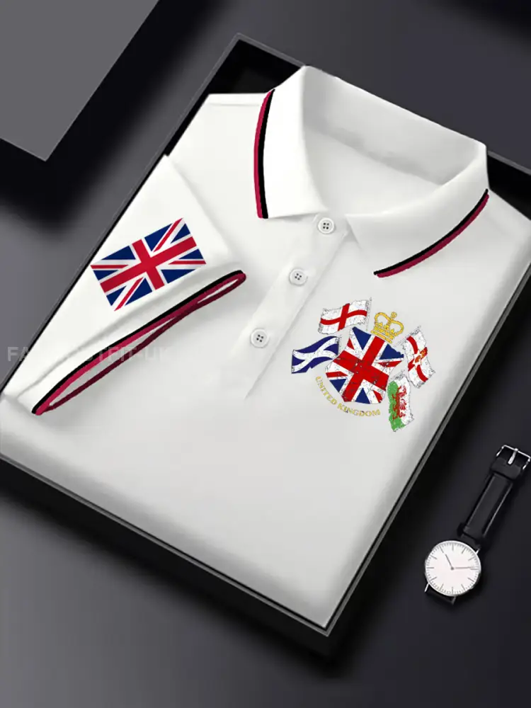 Men’s Vintage England Flag Casual Shirt