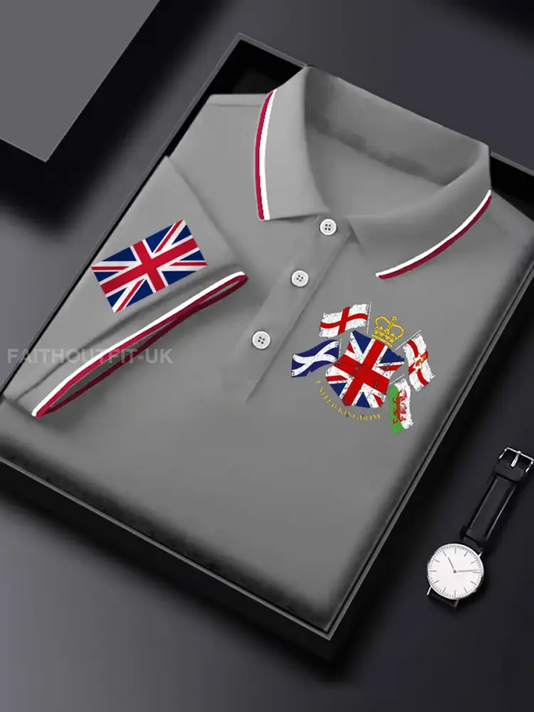 Men’s Vintage England Flag Casual Shirt