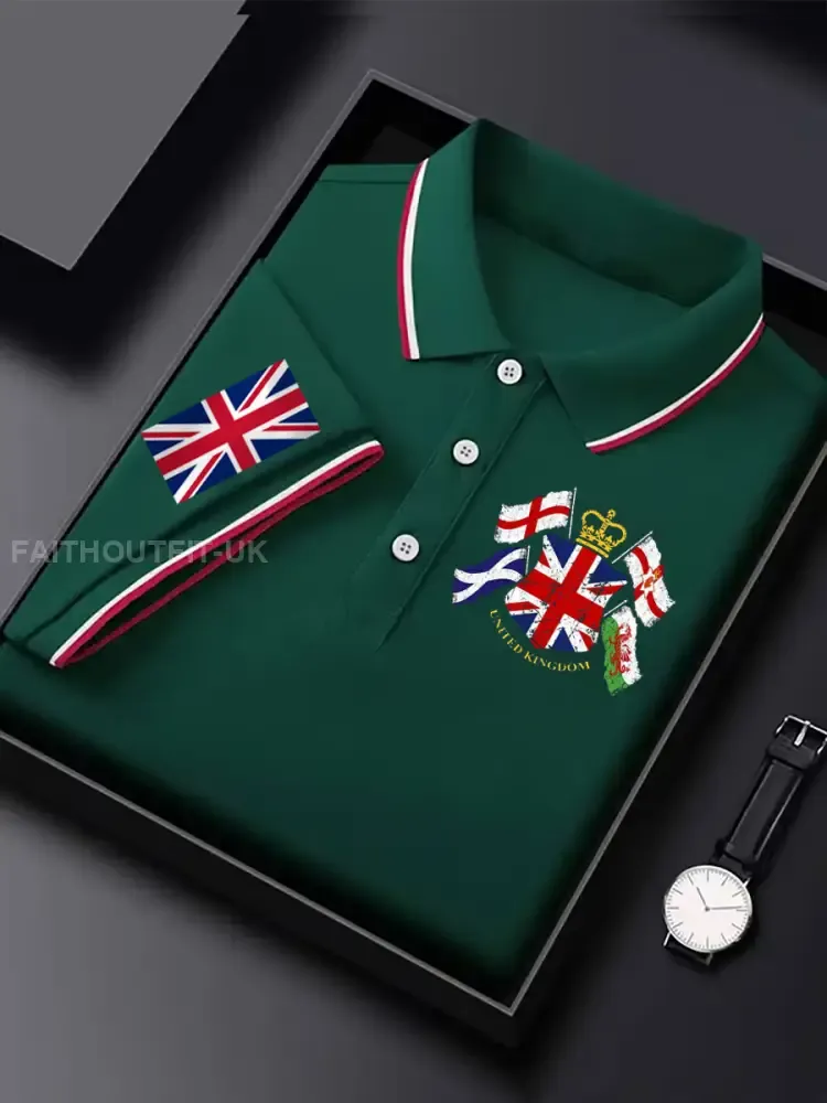 Men’s Vintage England Flag Casual Shirt