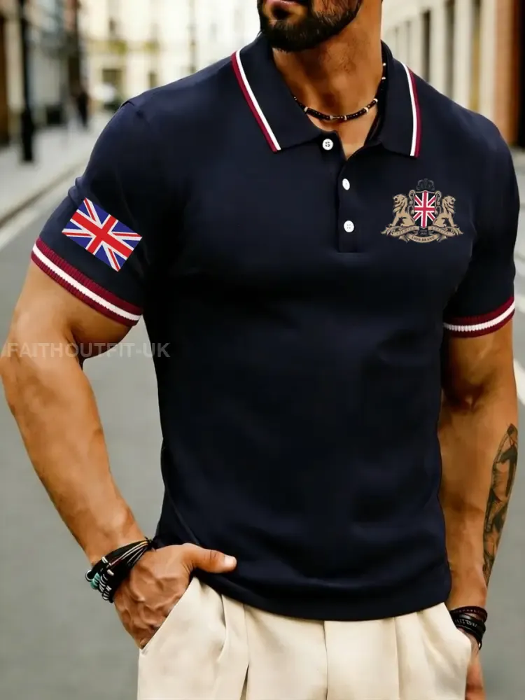 Men’s Vintage England Lion Casual Shirt