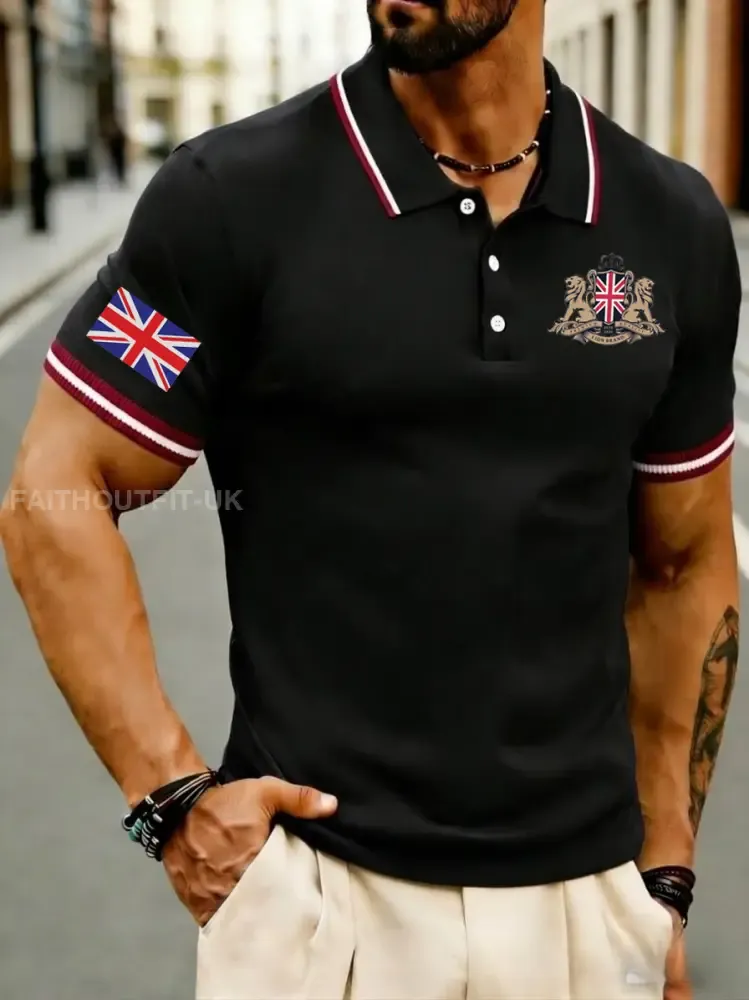 Men’s Vintage England Lion Casual Shirt