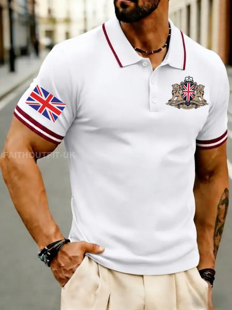 Men’s Vintage England Lion Casual Shirt