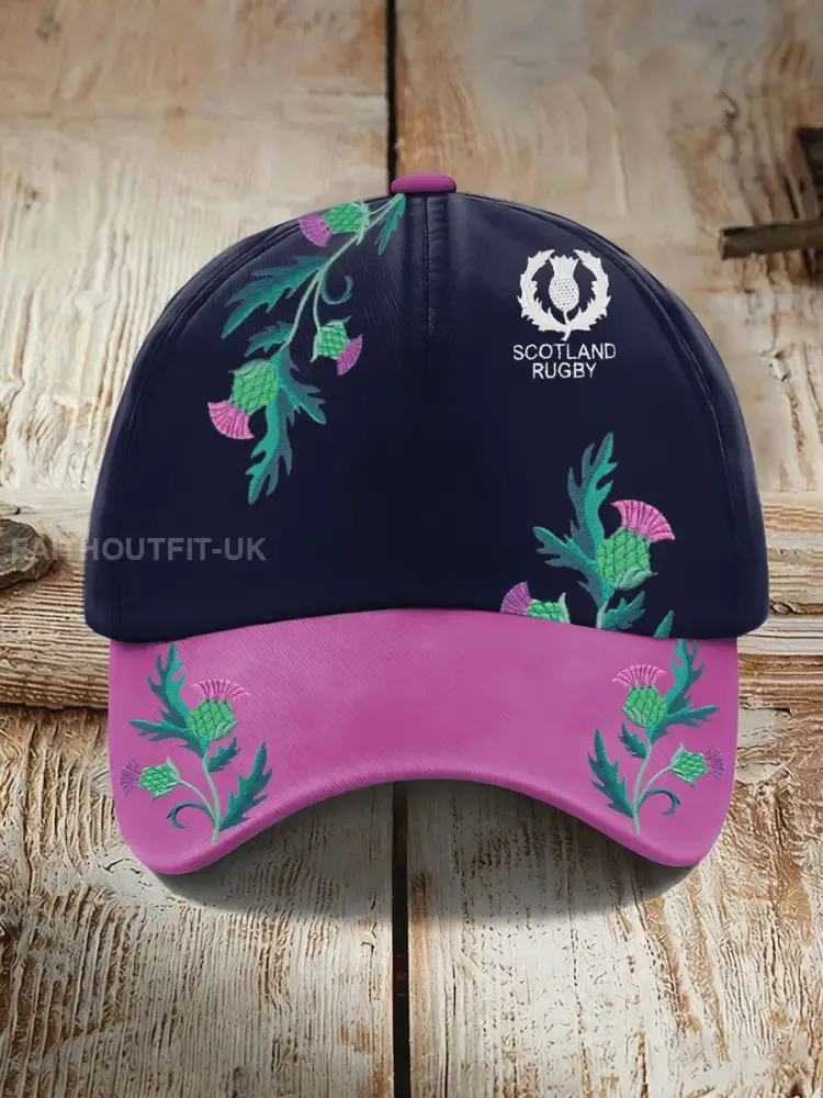 Unisex Scotland Rugby Lover Printed Hat - Navy Blue · ONE