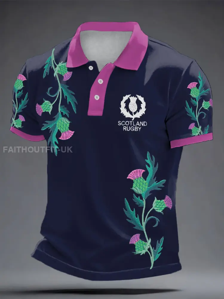 Men’s Scotland Rugby Lover Printed Casual Tops