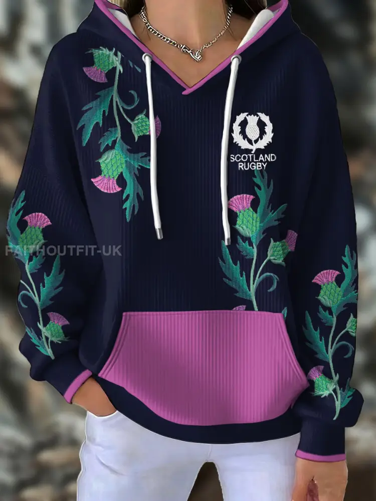 Women’s Scotland Rugby Lover Printed Hoodie