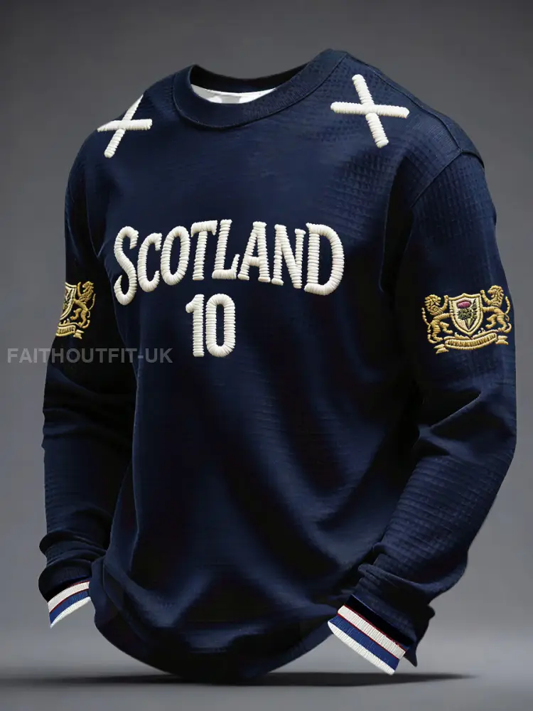 Men’s Scotland Rugby Lover Printed Waffle Tops