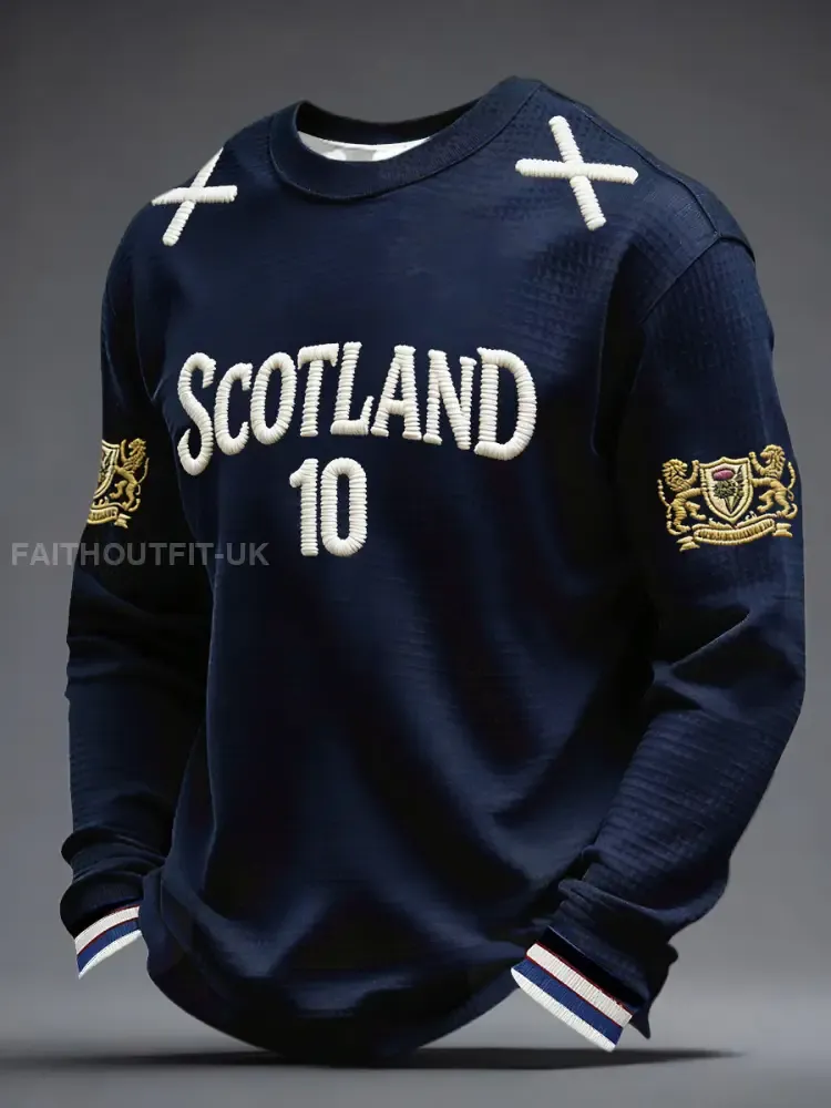 Men’s Scotland Rugby Lover Printed Waffle Tops